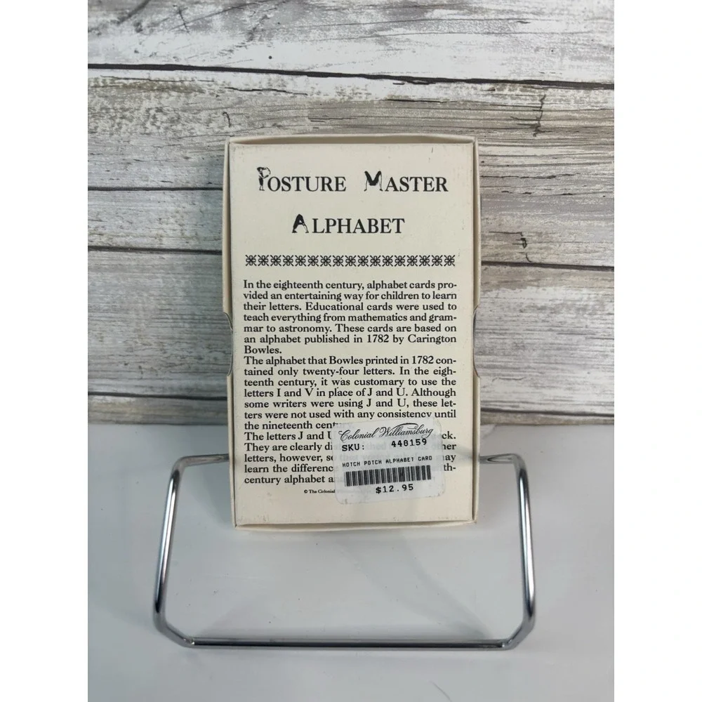 Posture Master Alphabet Cards from Colonial Williamsburg, VA